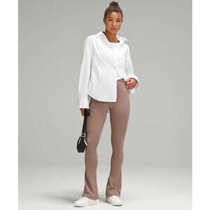 Lululemon Pants Womens 4 Align High Rise Mini Flare Taupetastic Groove Yoga Gym